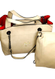 TOTE CON BOLSO EXTRAÍBLE  BEIGE