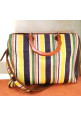 BOLSO RAFIA SINTÉTICA ASAS MADERA MULTICOLOR