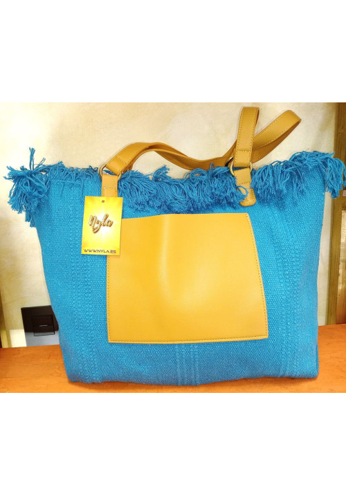 BOLSO SHOPPER GRANDE EN RAFIA 