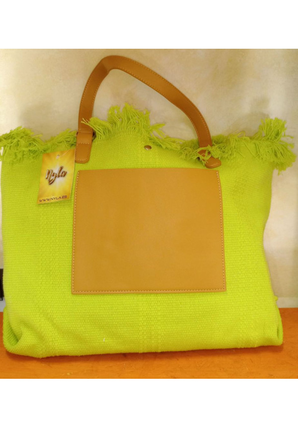 BOLSO SHOPPER GRANDE EN RAFIA