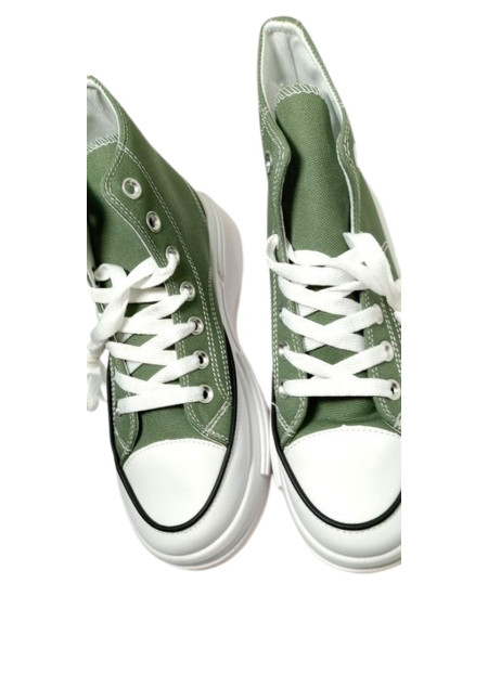 ZAPATILLAS PLATAFORMA DOBLE VERDE