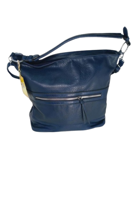 BOLSO PIEL CON CREMALLERA DELANTE 